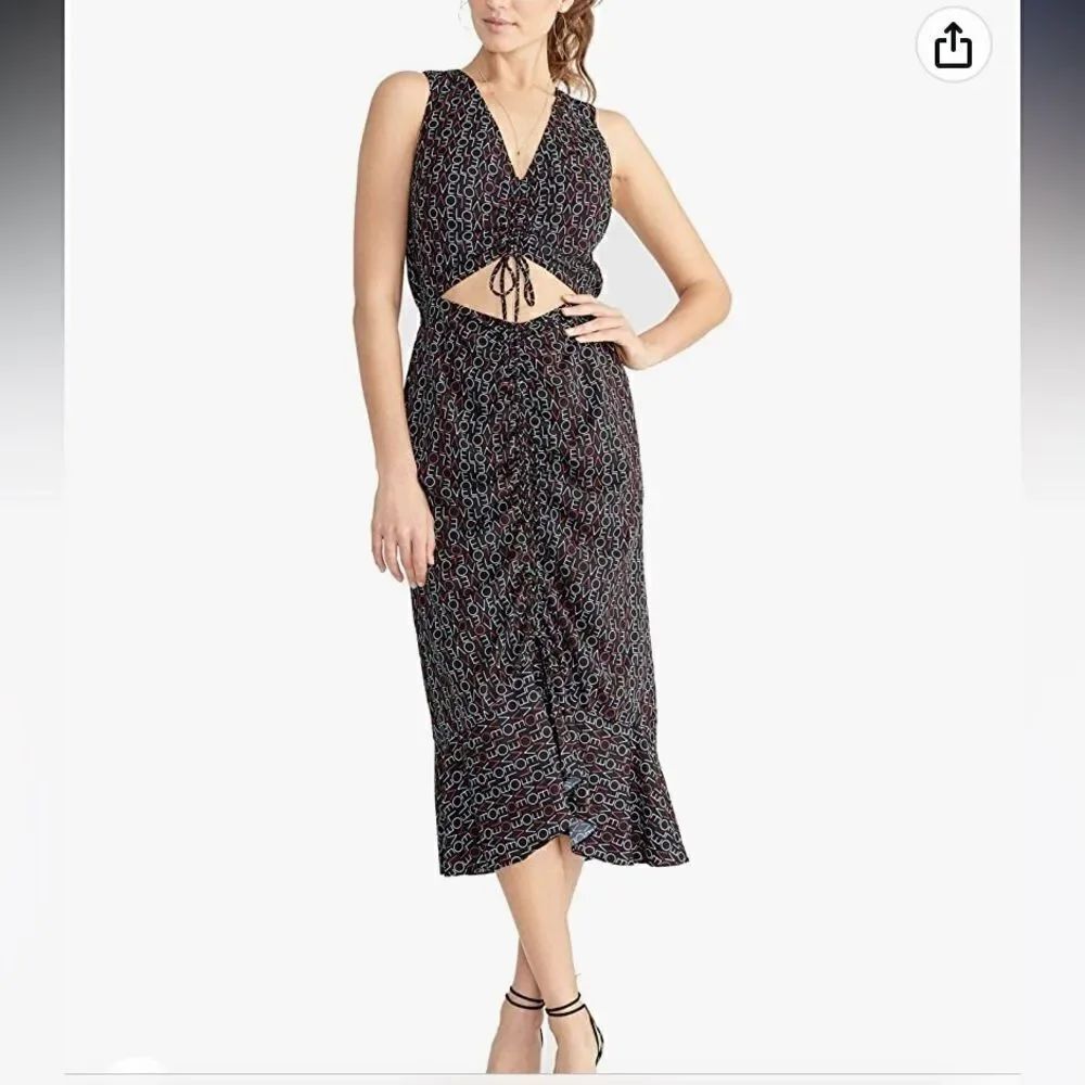 RACHEL Rachel Roy Women's Cutout Drawstring Midi-Dress NWT Sz 2